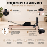 Pilates Reformer Classic en Bois Massif | Modèle Fixe